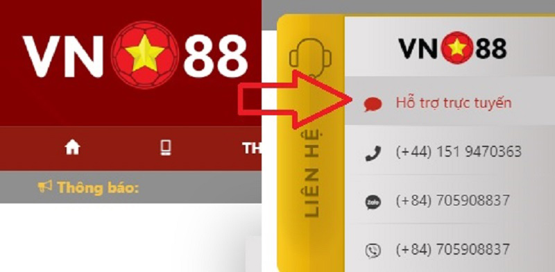 cách liên hệ với nhà cái vn88