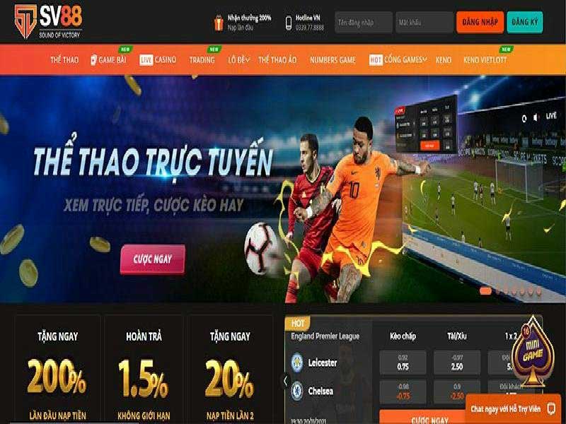 nhà cái cá cược uy tín sv88