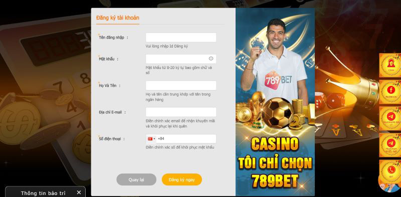 tạo tài khoản 789bet trên máy tính