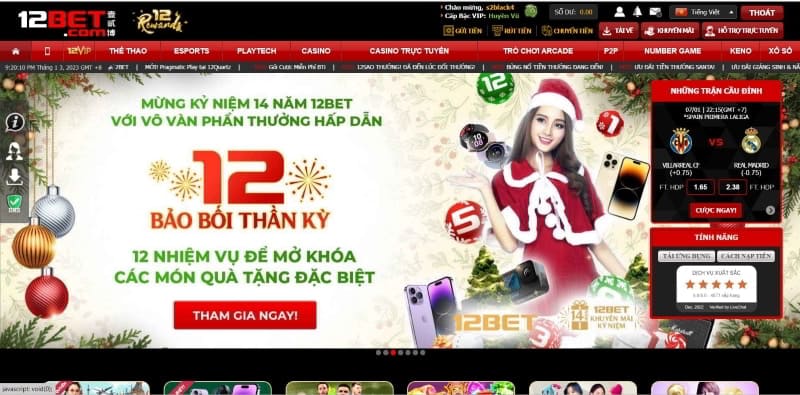 hướng dẫn nạp - rút tiền 12bet 