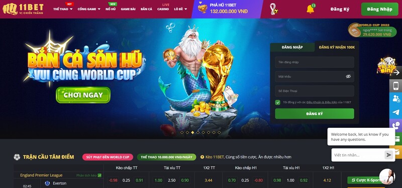 link Vào 11bet mới nhất 