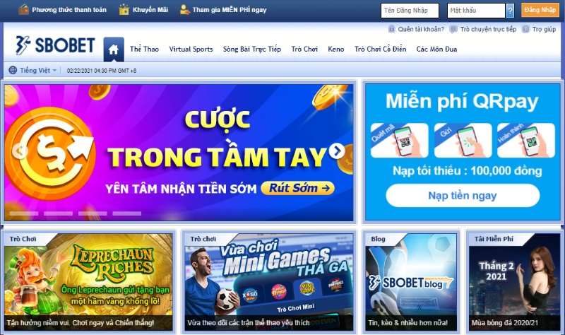 Đăng nhập Sbobet chỉ với 2 bước nhanh chóng