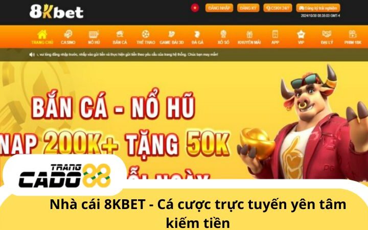 8KBET - Trang cá cược bóng đá trực tuyến yên tâm kiếm tiền